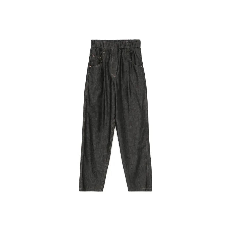 Brunello Cucinelli Elasticated Waistband Straight Leg Jeans-0