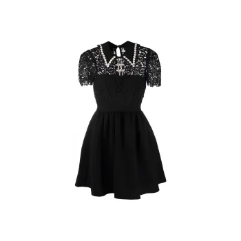 Self portrait Short Sleeved Dresses Women's Black