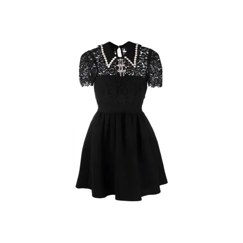 Self portrait Short Sleeved Dresses Women's Black
