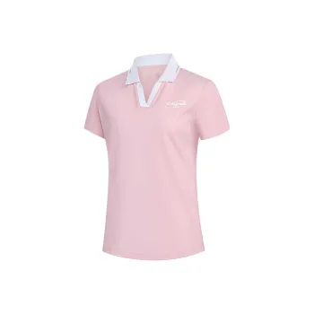 QIAODAN Sports Life Collection Polo Shirt Women's Peony Pink