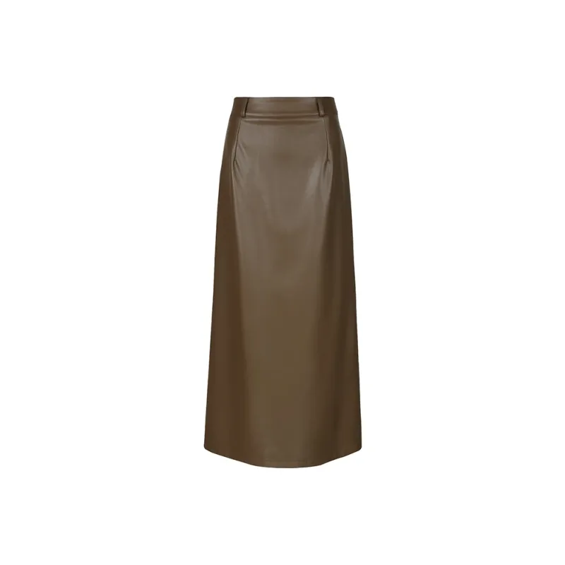MKBY Leather Long Skirt Women's-0