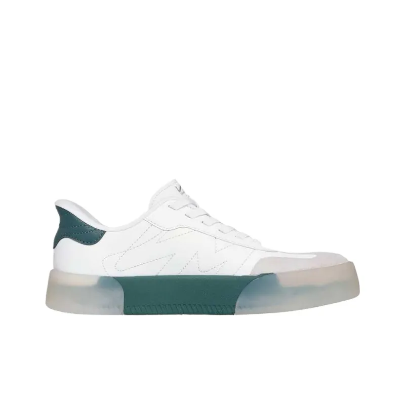 Skechers MARK NASON Coverage Abrasion Resistant Low Top Skateboard Shoes Women's White Green-1