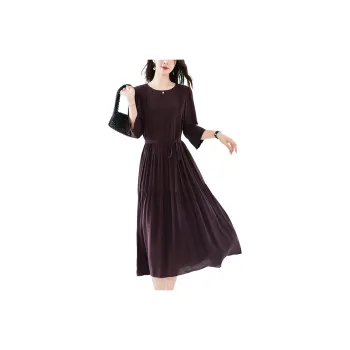 To The West Long-Sleeved Dresses Women's Maroon