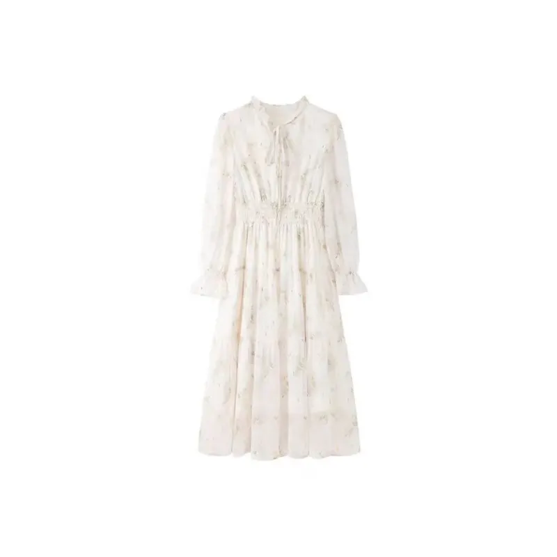 Udon House Long Sleeved Dress Women's Multicolor-0