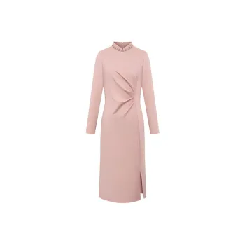 BBLLUUEE Long Sleeved Dress Women's Beauty Pink