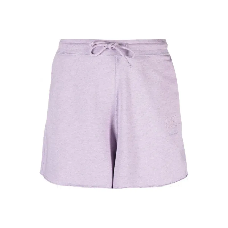 GANNI Logo Embroidered Drawstring Shorts-0