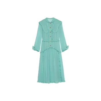 GUCCI Long-Sleeved Dresses Women's Blue