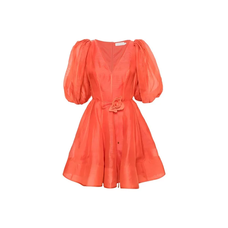 Zimmermann Tranquillity Puff-Sleeved Mini Dress-0