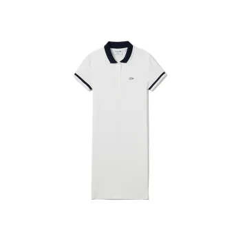 LACOSTE Short Sleeved Dresses Women's White