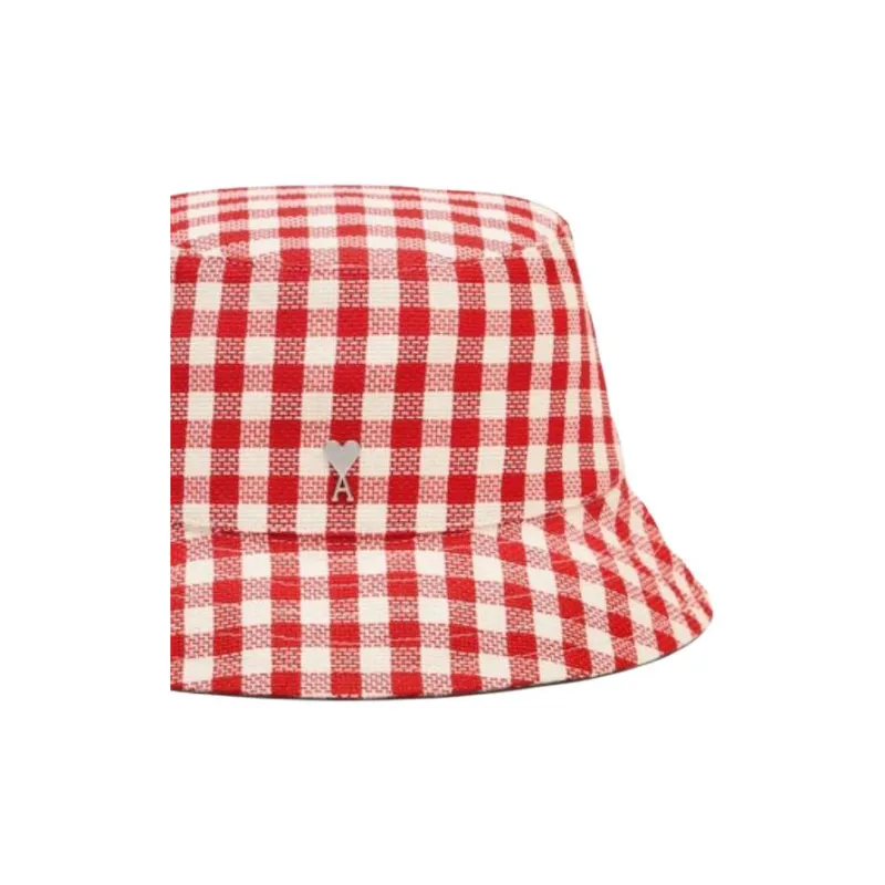 Ami Paris Plaid Bucket Hat-1