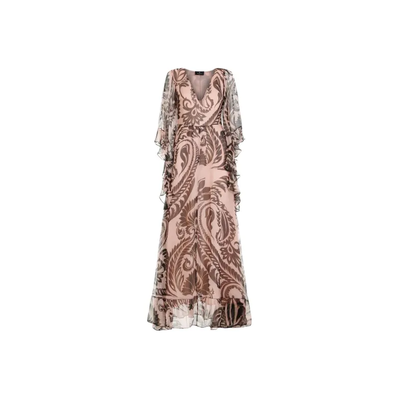 ETRO Graphic Printed Ruffled Cuff Dress-0