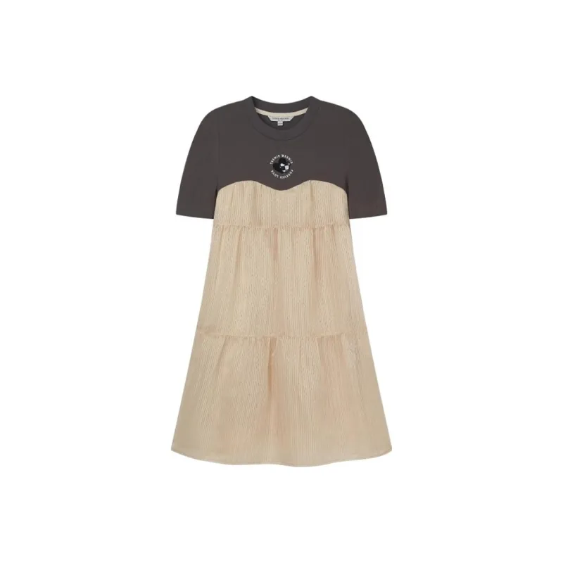 Teenie Weenie Short Sleeved Dress Women's Gray-0