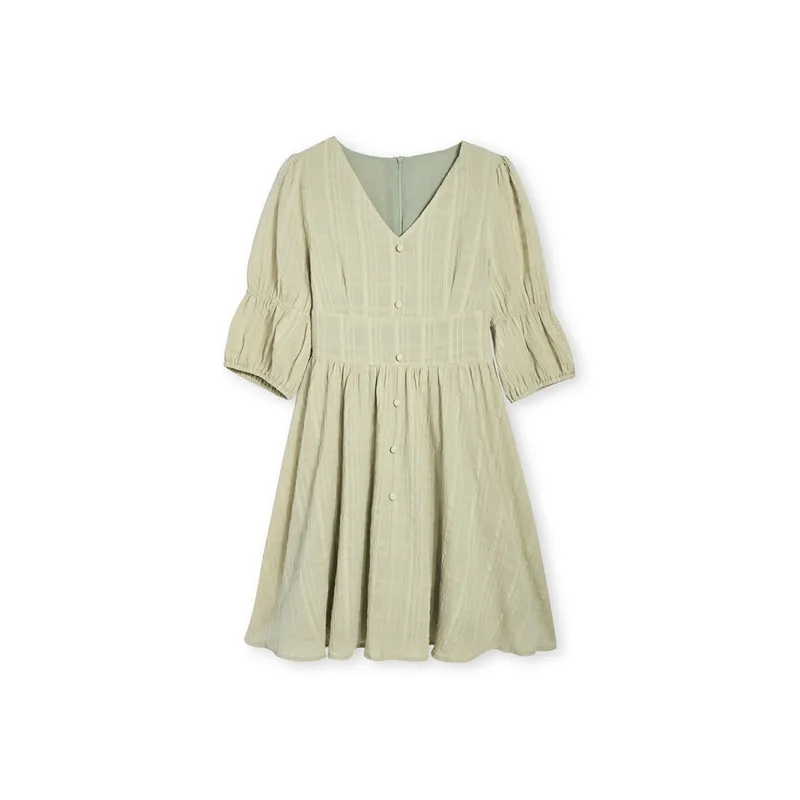 EPTISON WOMAN A Line Skirt Dress-3