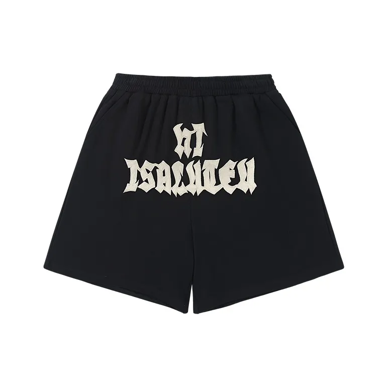 ISaluteU Casual Shorts Unisex Black-0