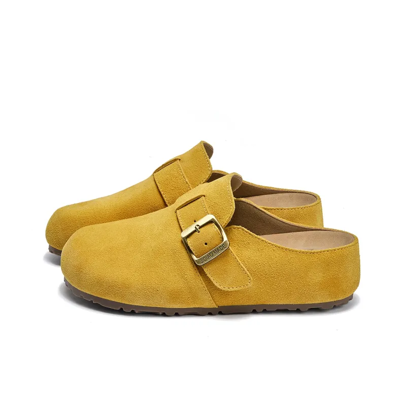 La Chapelle Abrasion Resistant Closed Toe Birkenstock Shoes Women's Yellow-2