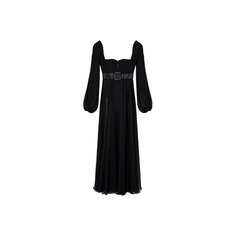 FANSIZHE VERSACE Long-Sleeved Dresses Women's Black-0