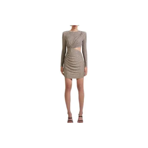Self portrait Long Sleeved Dresses Women's Gray