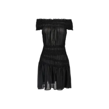 TORY BURCH Off The Shoulder Pleated Dress