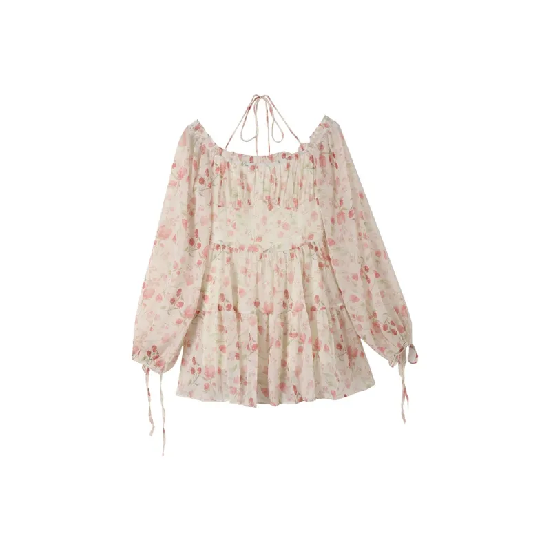 EIDOLON GRAIN Long Sleeved Dress Women's Dusty Pink-0