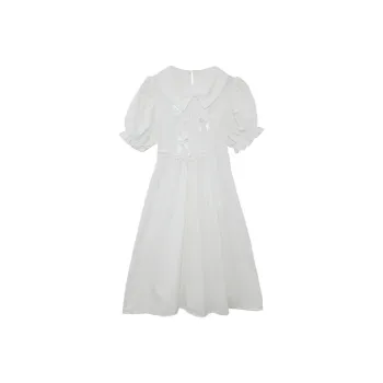 Incolore Short Sleeved Dresses Women's White