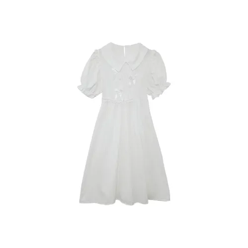 Incolore Short Sleeved Dresses Women's White