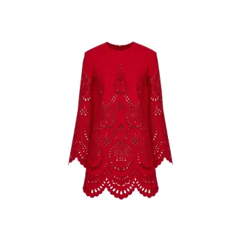 Valentino Long-Sleeved Dresses Women's Red
