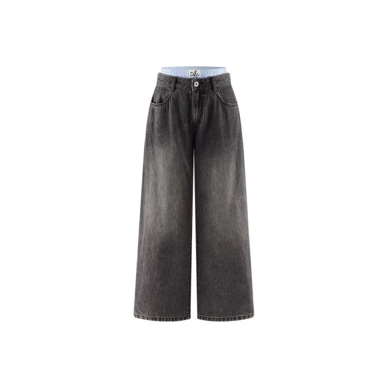 A21 Jeans Women's Black Gray-0