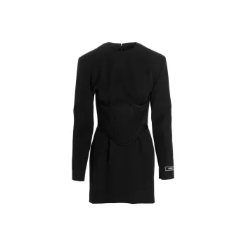 VERSACE Long-Sleeved Dresses Women's Black