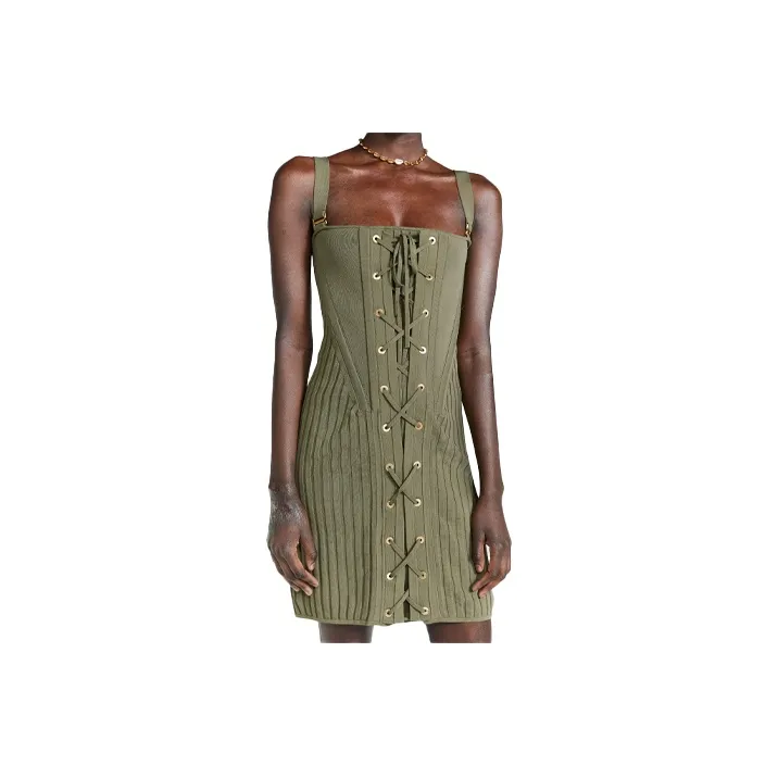 DION LEE Sleeveless Dresses Women's Green-0