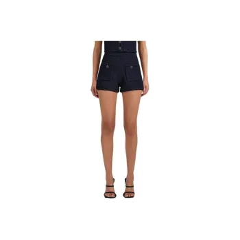 Self portrait SS23 Casual Shorts Women's Navy Blue