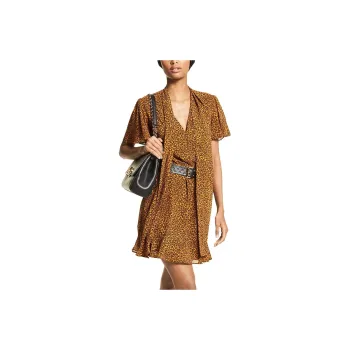 MICHAEL KORS Short Sleeved Dresses Women's Yellow