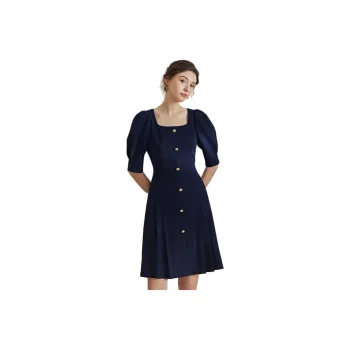 ROEYSHOUSE Short Sleeved Dresses Women's Dark Blue