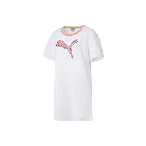 PUMA Short-Sleeved Dresses Women's White