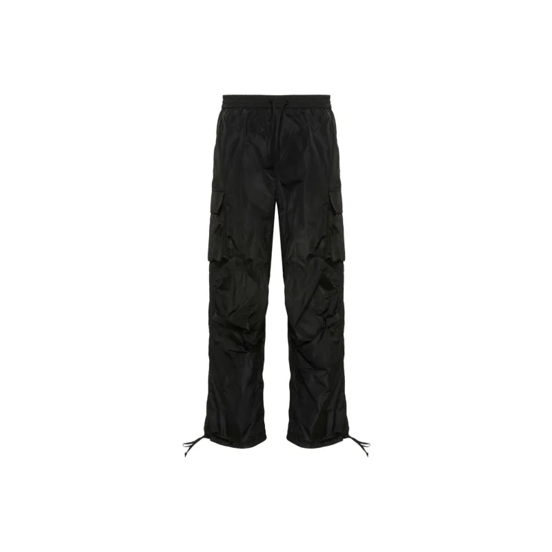 MSGM Wide Leg Drawstring Cargo Trousers-0