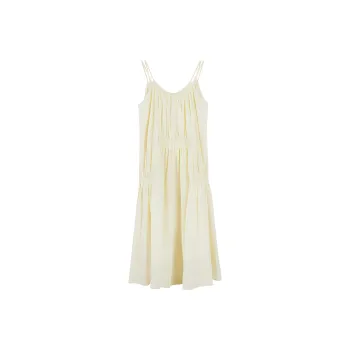 Migu Slip Dresses Women's Spring Bestie Quotes, Ecru