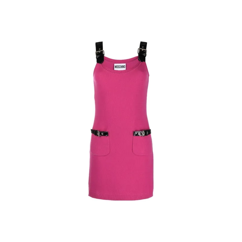 MOSCHINO Sleeveless Dresses Women's Rose Red-0