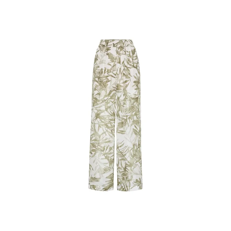 Brunello Cucinelli Leaf print Trousers-0