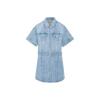 MICHAEL KORS Short-Sleeved Dresses Women's Denim Blue