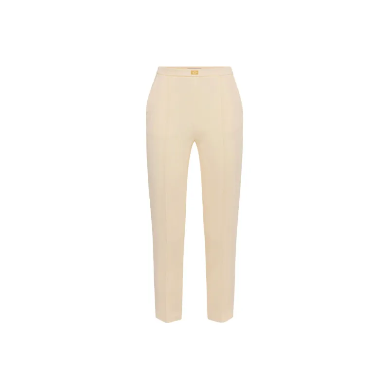 Elisabetta Franchi Logo Plaque Crepe Trousers-0