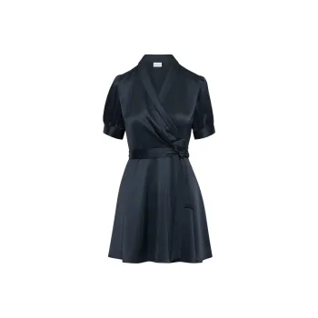 ARITZIA Babaton Hyde Satin Mini Dress Short-Sleeved Dresses Women's Dark Night Navy/Blackout Navy