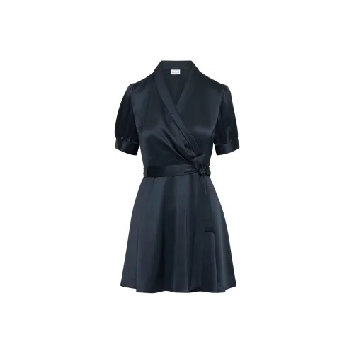 ARITZIA Babaton Hyde Satin Mini Dress Short-Sleeved Dresses Women's Dark Night Navy/Blackout Navy