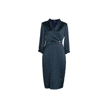 ROEYSHOUSE Long Sleeved Dresses Women's Polka Dot