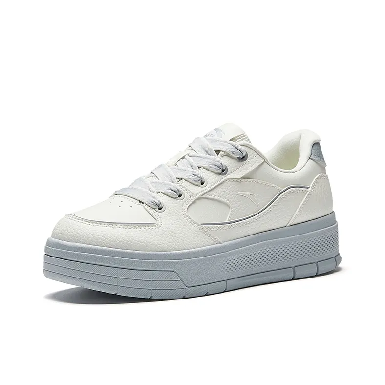 Anta Light Breeze Anti Slip Wear Resistant Low Top Skateboard Shoes Women's White-1