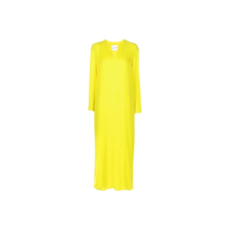 Valentino Long-Sleeved Dresses Women's Yellow-0
