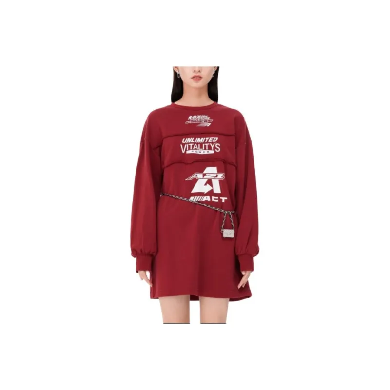 A21 Long Sleeved Dresses Women's-0