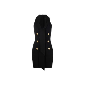 BALMAIN Sleeveless Dresses Women's Black