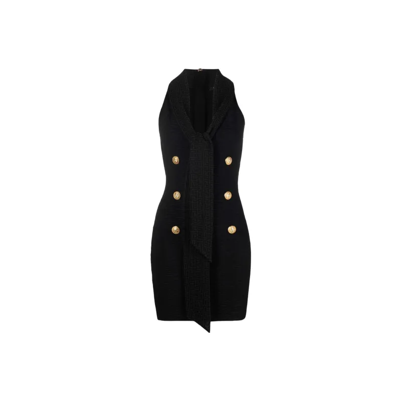 BALMAIN Sleeveless Dresses Women's Black-0