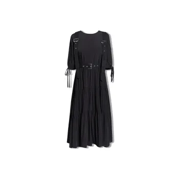 EPTISON WOMAN SS22 A Line Skirt Dress Black