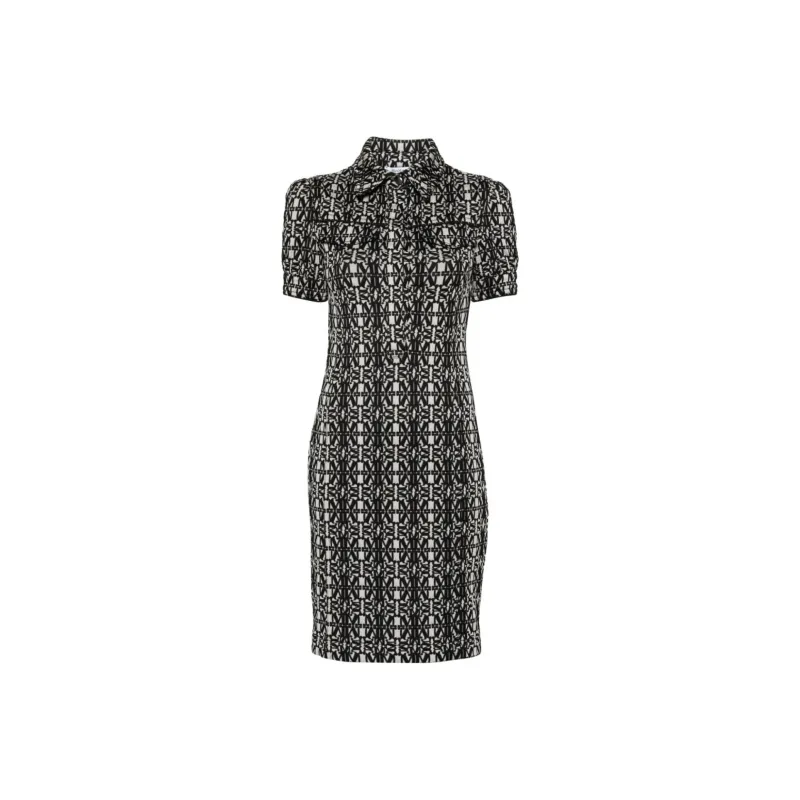 MaxMara Cesy Monogram Short Sleeved Dress-0