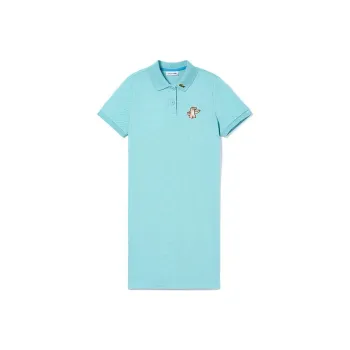 LACOSTE Short Sleeved Dress Women's Tide Blue